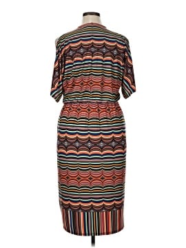cato fashion dresses Brown puffy sleeves midi dress-CATO XL / Brown main image 0