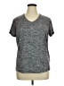 RBX 100% Polyester Tweed Gray Active T-Shirt Size 1X - photo 1
