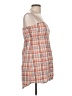 Mudd 100% Cotton Plaid Orange Casual Dress Size L - photo 4