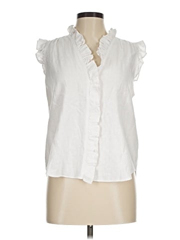 Ellen Tracy Sleeveless Button-Down Shirt (view 1)