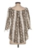 Status by Chenault Silver 3/4 Sleeve Blouse Size S - photo 2