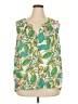 Rose + Olive Green Sleeveless Blouse Size 3X - photo 1