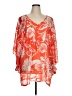 Portocruz 100% Polyester Orange 3/4 Sleeve Blouse Size XL - photo 1