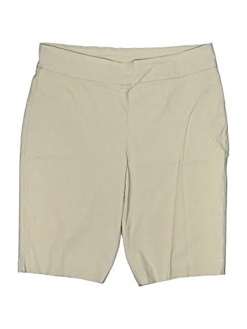 So Slimming by Chico's Khaki Shorts (view 1)