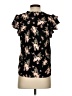 1.State Floral Black Short Sleeve Blouse Size S - photo 2
