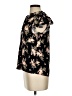 1.State Floral Black Short Sleeve Blouse Size S - photo 5