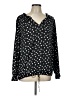 Left Coast by Dolan 100% Polyester Polka Dots Black Long Sleeve Blouse Size L - photo 1