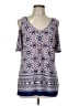 Coco Bianco Blue Short Sleeve Top Size L - photo 1