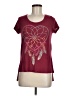 No Boundaries Burgundy Short Sleeve Top Size 7 - 9 - photo 1