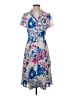 ModCloth 100% Polyester Floral Blue Casual Dress Size S - photo 1