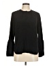 J.Crew 100% Silk Black Long Sleeve Silk Top Size 8 - photo 1