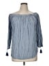 Unbranded Blue 3/4 Sleeve Blouse Size L (tall) - photo 1