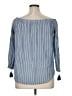 Unbranded Blue 3/4 Sleeve Blouse Size L (tall) - photo 2
