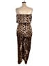 E. Luna Animal Print Gold Tan Jumpsuit Size 2X - photo 2