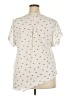 Gap Outlet 100% Recycled Polyester Ivory Short Sleeve Blouse Size XXL - photo 2