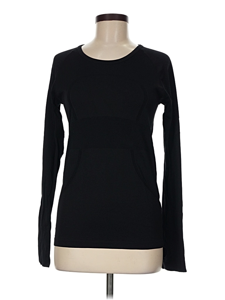 Pre-owned Lululemon Athletica Long Sleeve T-shirt In Black