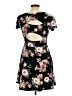 No Boundaries Floral Black Casual Dress Size L - photo 2
