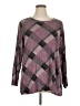 Bobeau Plaid Purple Pullover Sweater Size 1X - photo 1