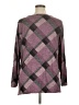 Bobeau Plaid Purple Pullover Sweater Size 1X - photo 2