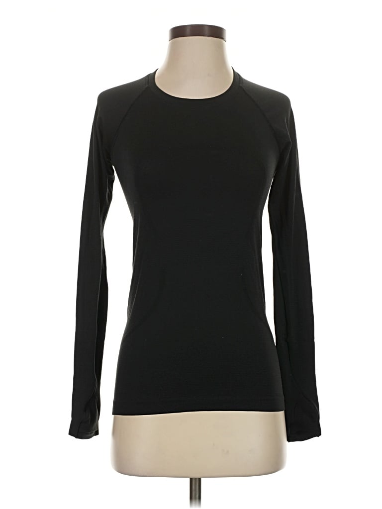 Pre-owned Lululemon Athletica Long Sleeve T-shirt In Black