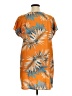 Unbranded 100% Polyester Tropical Orange Casual Dress Size XL - photo 2