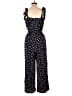 Mi ami 100% Rayon Polka Dots Blue Jumpsuit Size L - photo 2