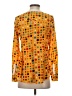 Young Threads 100% Polyester Polka Dots Orange Long Sleeve Blouse Size S - photo 2