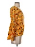 Young Threads 100% Polyester Polka Dots Orange Long Sleeve Blouse Size S - photo 4