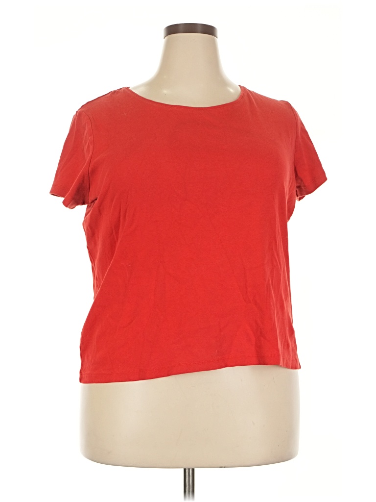 Pre-owned St. John's Bay Short Sleeve T-shirt In Red