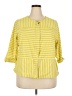 C. Wonder Stripes Yellow 3/4 Sleeve Blouse Size 22 - photo 1