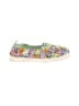 TOMS Floral Green Teal Flats Size 5 1/2 (youth) - photo 1