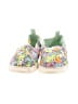 TOMS Floral Green Teal Flats Size 5 1/2 (youth) - photo 2
