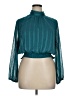 Mi ami 100% Polyester Teal Long Sleeve Blouse Size XL - photo 1