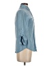 Style Envy Blue 3/4 Sleeve Button-Down Shirt Size S - photo 4