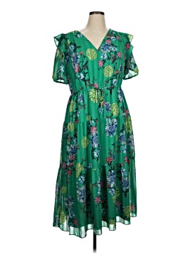 ganni green wrap dress GANNI Dalton Crepe Wrap Midi Dress