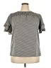 Unbranded 100% Polyester Checkered-gingham Gray Short Sleeve Turtleneck Size 2X - photo 1