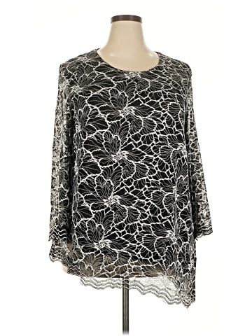 Flycurvy 3/4 Sleeve Blouse (view 1)