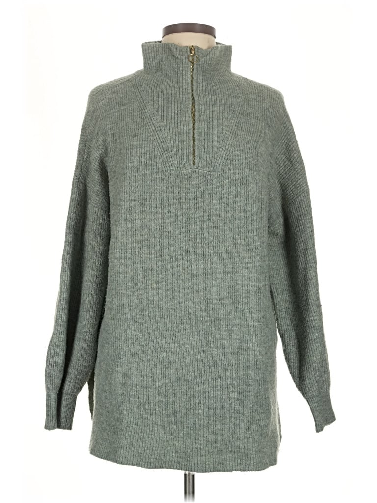 Pre-owned Ann Taylor Loft Turtleneck Sweater In Green