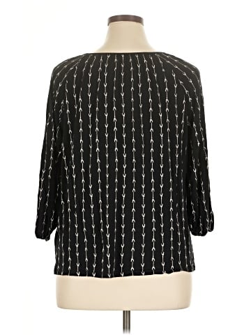Garnet Hill 3/4 Sleeve Blouse (view 2)