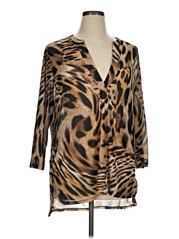 Black Label by Chico's 3/4 Sleeve Blouse (view 1)