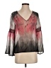 Ecru 100% Silk Black 3/4 Sleeve Silk Top Size S - photo 1