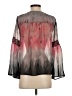 Ecru 100% Silk Black 3/4 Sleeve Silk Top Size S - photo 2