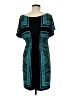 B. Smart Paisley Teal Cocktail Dress Size M (estimated) - photo 2