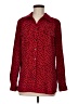 Elementz Polka Dots Red Long Sleeve Button-Down Shirt Size M - photo 1