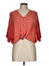 Sim & Sam 100% Rayon Orange 3/4 Sleeve Blouse Size L - photo 1