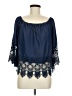Unique Spectrum Blue 3/4 Sleeve Blouse Size M (estimated) - photo 1