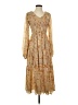 Mittoshop 100% Polyester Paisley Gold Casual Dress Size S - photo 1