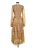 Mittoshop 100% Polyester Paisley Gold Casual Dress Size S - photo 2