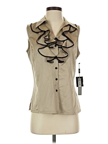 Tahari by ASL Sleeveless Button-Down Shirt (view 1)