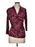 Talbots Paisley Burgundy 3/4 Sleeve Blouse Size M - photo 1
